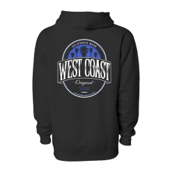 BWDWN BORN & RAISED COLLECTION WEST COAST SEAL BLUE PULLOVER HOODIE