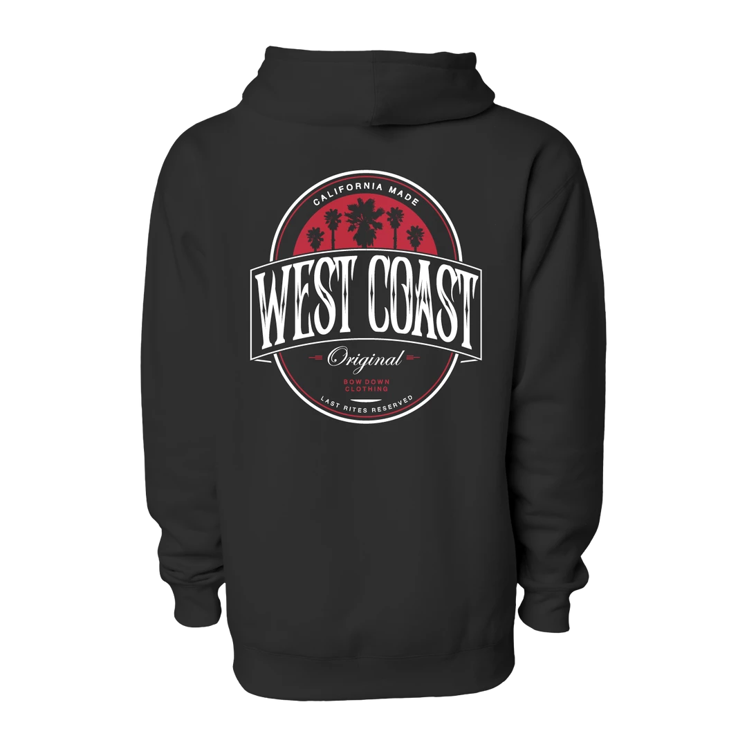 BWDWN BORN & RAISED COLLECTION WEST COAST SEAL RED PULLOVER HOODIE 1 BWDWN BORN & RAISED COLLECTION WEST COAST SEAL RED PULLOVER HOODIE