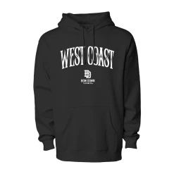 BWDWN BORN & RAISED COLLECTION WEST COAST SEAL RED PULLOVER HOODIE